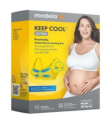 Medela Soutien-gorge de grossesse et d’allaitement Keep Cool Ultra Blanc S, M, L, XL - S