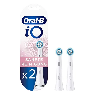 Oral-b Io 2 Brossettes Gentle Care Blanc Tête de Rechange pour Gencives Sensibles