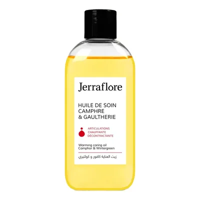 JERRAFLORE Huile Soin Camphre & Gaultherie - Huile chauffante apaisante soulagement musculaire et articulaire (150 ml)