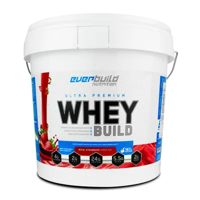 Ultra Premium Whey Build 4540g Everbuild Nutrition-Royal Strawberry Smoothie