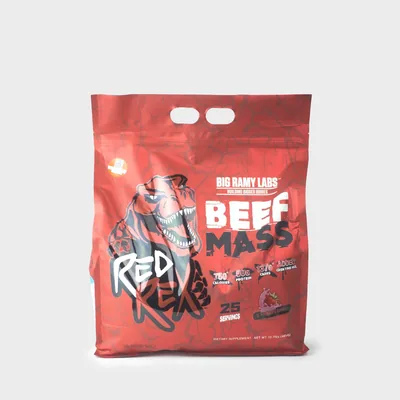 Beef Mass Gainer Red Rex Proteine de Boeuf 4854g (25 Servings)-Strawberry