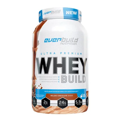 Ultra Premium Whey Build 908g Everbuild Nutrition-Deluxe Chocolate Shake