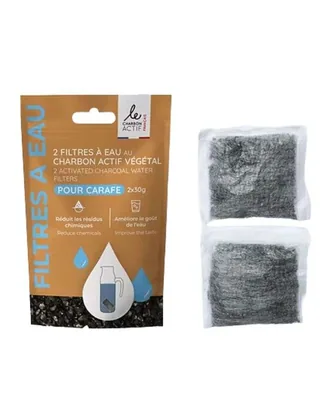 Le Charbon Actif Francais 2 Filtres a Eau au Charbon Actif Vegetal 2x 30 G