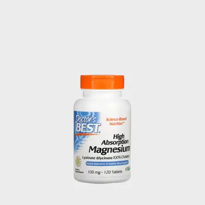 Magnesium A Haute Absorption 200mg Lysinate Glycinate 120 Comprimés (60 Servings)