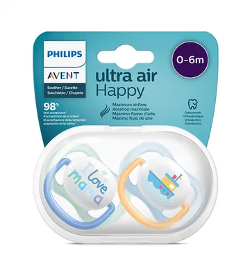 Avent Sucette Sthr Air Coll 0-6m Mam Scf080/01 - Girl