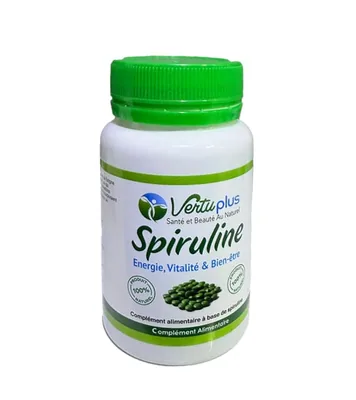 VERTUPLUS – Spiruline Energie, Vitalite et Bien-Etre 500mg – 100 Comprimes