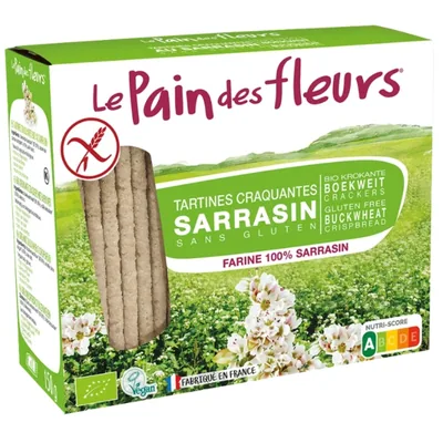 LE PAIN DES FLEURS – Tartines Craquantes au Sarrasin Bio sans Gluten 100 Gf
