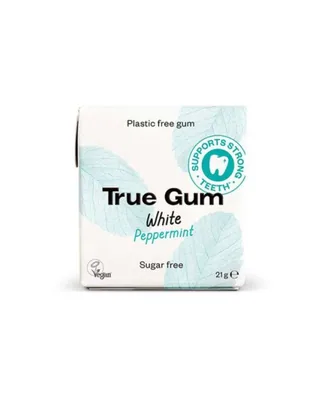 True Chewing Gum Menthe Poivree Blanche sans Sucre 21g