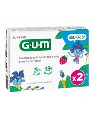 Gum Junior 6+ Pack 2 Dentifrices