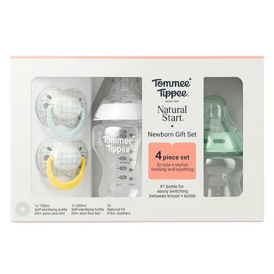 Tommee Tippee Natural Start Newborn Gift 4 Pieces Set