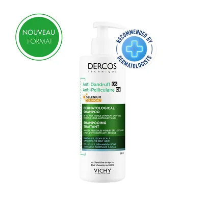 Vichy Dercos Shampooing traitant Antipelliculaire Cheveux Normaux à Gras 390ml
