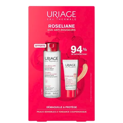 🎁 PACK 🎁 – Uriage Roseliane Soin Anti-Rougeurs Tres.Claire 40ml+Eau Micellaire 250ml Offert
