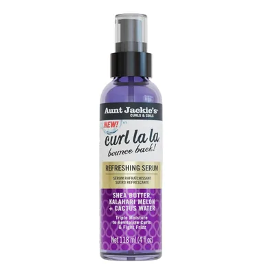 AUNT JACKIE'S Curl Lala Bounce Back! - Sérum anti-frizz anti-humidité pour cheveux ondulés, bouclés ou frisés - 118ml