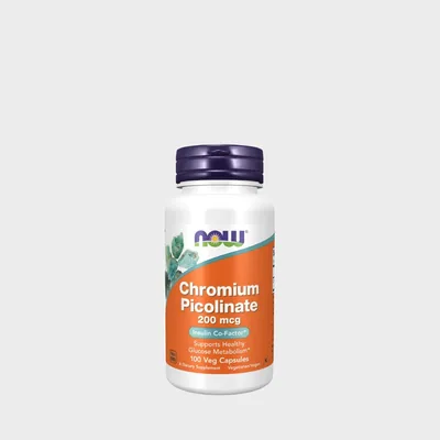 Chromium Picolinate 200mcg 100 VegCaps (100 Servings) - Cofacteur d'insuline