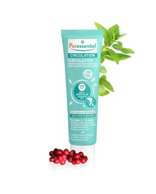 PURESSENTIEL Circulation Crème Fraîcheur Hydratante - Crème apaisante tonifiante stimulante pieds échauffés et jambes lourdes - 100ml