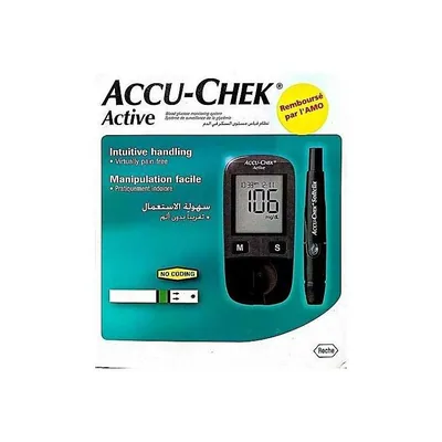 Accu Chek Active Kit Lecteur de Glycemie + 10 Bandelettes