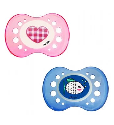 Dodie – Sucette forme anatomique silicone nuit (6M +) N°17 - Blue