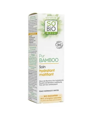 So Bio Pur Bamboo Soin Hydratant Matifiant Peaux Normales a Mixtes