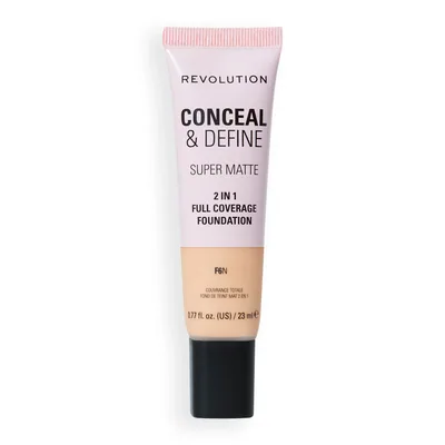Revolution Conceal and Define Full Cover Tube Foundation F6N