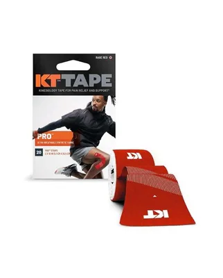 Kt Tape Pro Extra Tissu Synthetique Ultra Respirant 20 Strips Rage Red