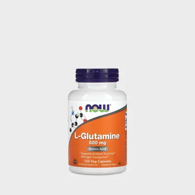 L-Glutamine 500mg 120 Veg Capsules Soutient la fonction immunitaire