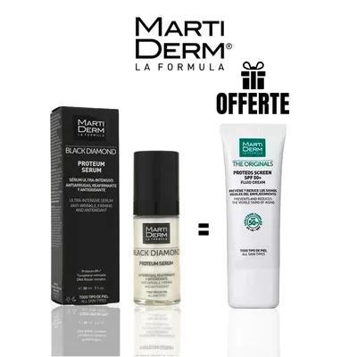 MARTIDERM Black Diamond Proteum serum 30ml = Proteos Crème Solaire SPF 50+ 40ml OFFERTE