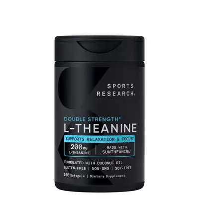 L-Theanine 200mg 150 Softgels Sports Research