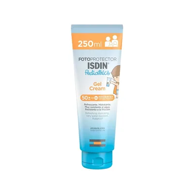 ISDIN Fotoprotector Pediatrics Gel Cream SPF50 - Gel crème solaire corporel très haute protection hydratant rafraîchissant - 250ml