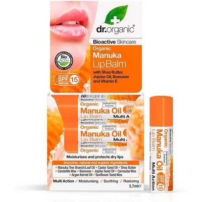 Dr Organic Baume a Levres au Miel de Manuka 5.7 Ml