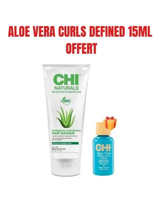 Chi Offre Naturals Aloe Vera et Hyaluronique Acide Masque Hydratant Intense 177 Ml + Aloe Vera Curls Defined 15 Ml Offert