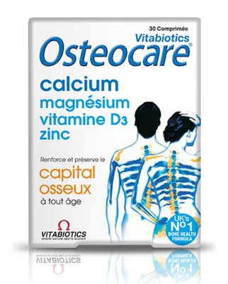 VITABIOTICS – Osteocare Original Os Calcium, Magnesium, Vitamine D et Zinc – 30 Comprimes