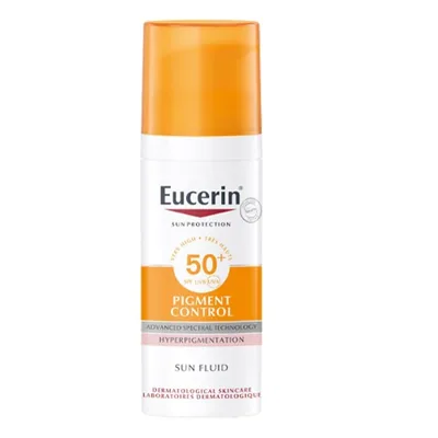 EUCERIN Sun Protection Pigment Control SPF 50+ - Fluide solaire anti-taches pour tous types de peaux hyperpigmentées exposées au soleil - 50ml
