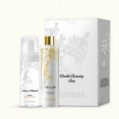 🎁 PACK 🎁 – LADOZE – Double Cleansing Time Coffert Oil To Milk 200ml+Mousse – 150ml