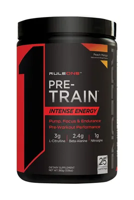 R1 Pre Train 390g Pre Workout-Peach mango