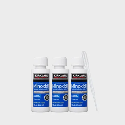 Minoxidil 5% – 3 x 60 ml (3 Mois de Traitement)