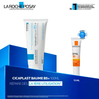 🎁 PACK 🎁 – La Roche-Posay Cicaplast Baume B5+ 40ml+Anthelios Fluide Spf50+ 15ml Offert